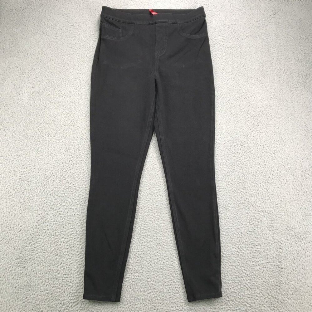 SPANX Pants Womens LARGE Black Jean-ish Ankle‎ Legging Regular Length Pull-On